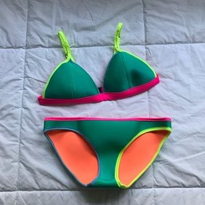 TRIANGL Multicolored Rainbow Bikini Set